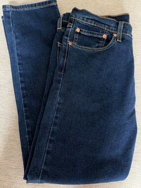 Levi's Dark Blue Back-Pocket Jeans with Red Tab 502